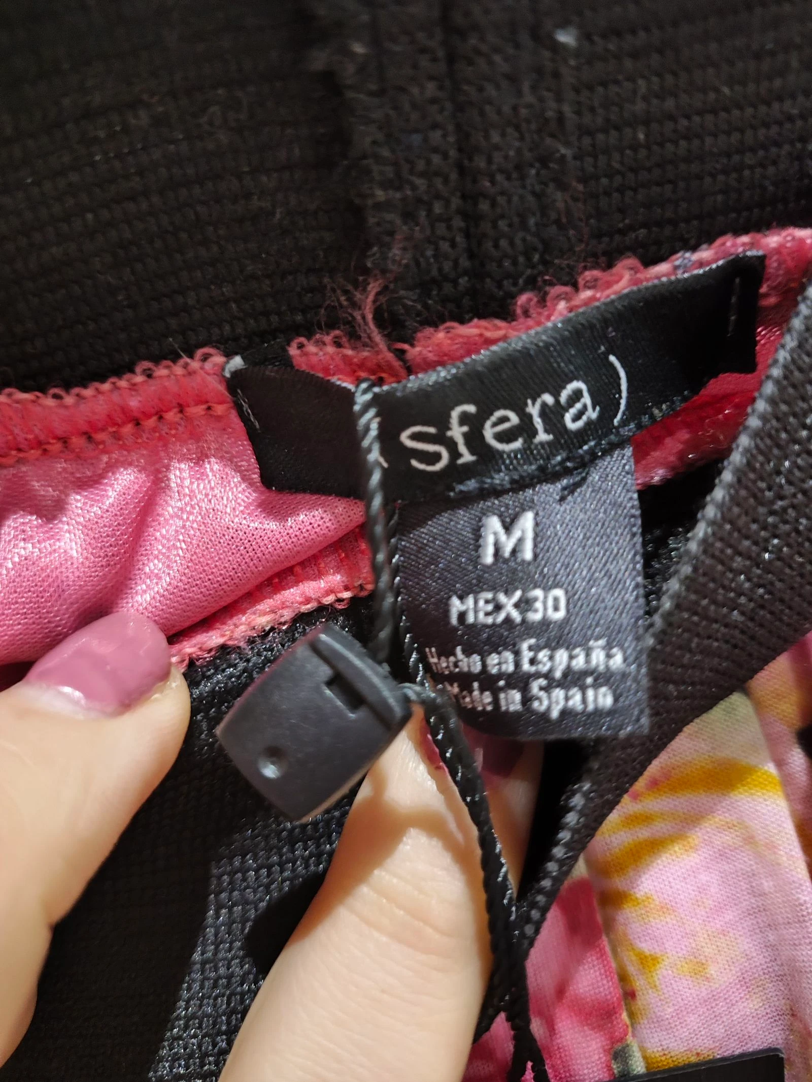 Falda floral Sfera nueva con etiqueta cintura elástica M verano – photo 2